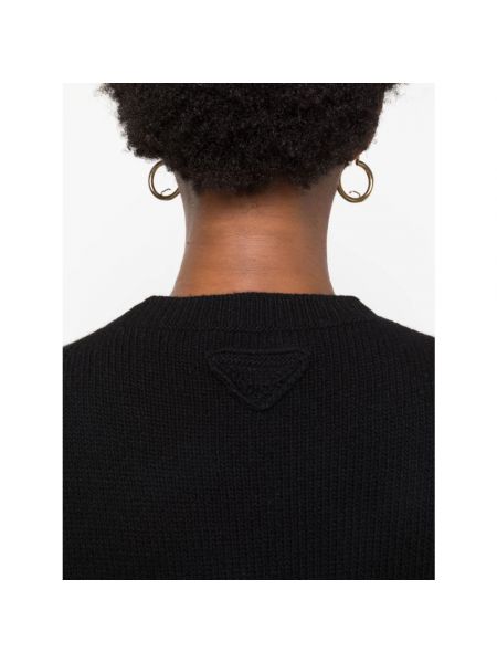 Jersey de lana de cachemir de tela jersey Prada negro