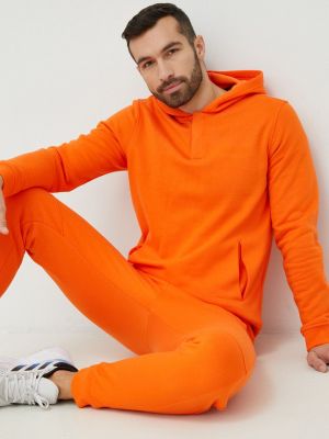 Суичър с качулка Calvin Klein Performance оранжево