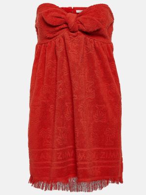 Kleid mit fransen aus baumwoll Zimmermann rot