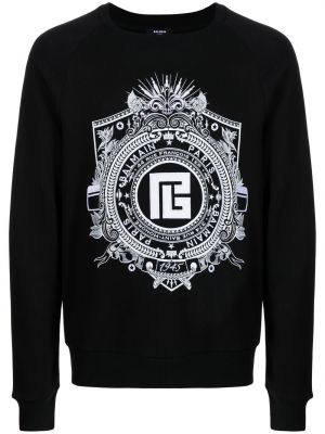 Trykt sweatshirt Balmain svart