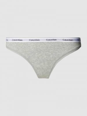 Stringi w jednolitym kolorze Calvin Klein Underwear szare