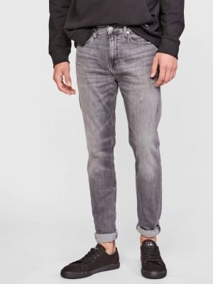 Priliehavé skinny fit džínsy Calvin Klein Jeans sivá