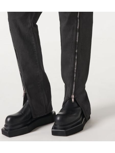 Straight fit džíny s vysokým pasem Rick Owens černé