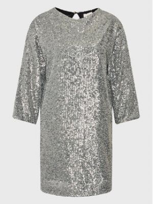 Серебряное коктейльное платье Dixie