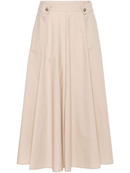 Bavlnená dlhá sukňa Liu Jo béžová