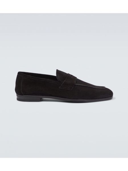 Semišové loafers Tom Ford černé
