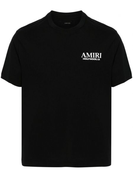 Βαμβακερή μπλούζα Amiri μαύρο