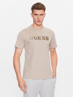 Priliehavé tričko Guess béžová