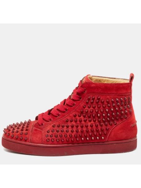 Sneakersy zamszowe Christian Louboutin Pre-owned czerwone