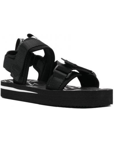 Sandales à imprimé Emporio Armani noir