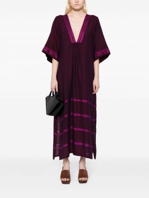 Sukienka długa bawełniana Lemlem fioletowa