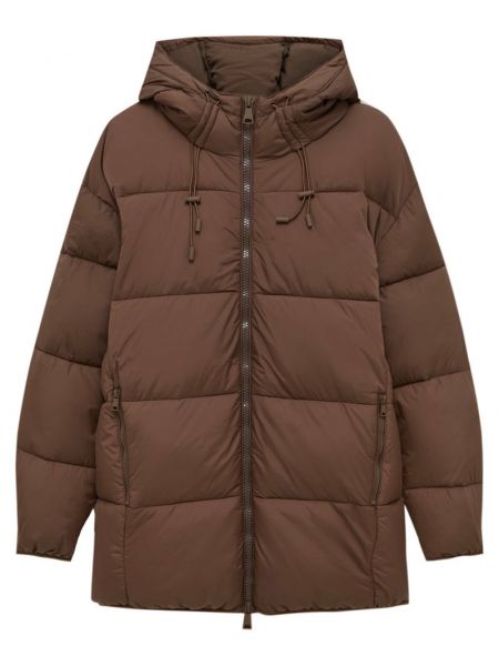 Płaszcz zimowy Pull&bear brązowy