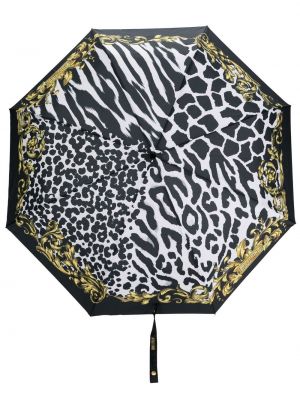 Чадър с принт Moschino черно