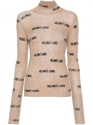 Maglione di lana in tessuto jacquard Helmut Lang