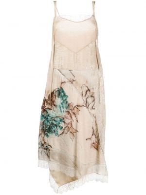 Asymmetrisk trykt floral dress Antonio Marras