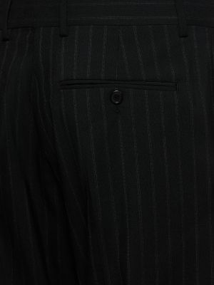 Pruhovaný vlnený oblek Acne Studios čierna