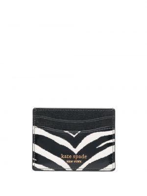 Usnjena denarnica s potiskom z zebra vzorcem Kate Spade