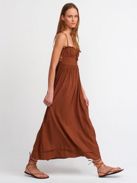 Maksi suknelė Dilvin ruda