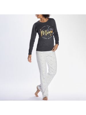 Pijama de algodón Melissa Brown gris