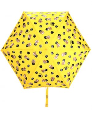 Regenschirm mit print Moschino gelb