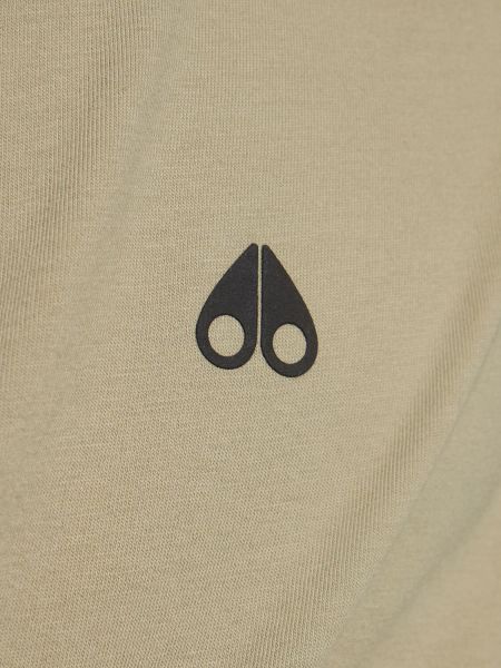 Camiseta de algodón Moose Knuckles verde