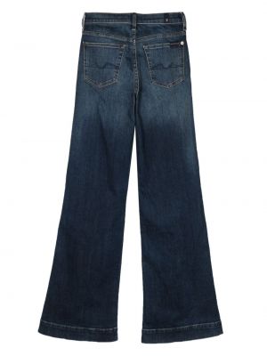 Jeans bootcut taille haute 7 For All Mankind bleu