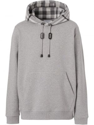 Karierter hoodie mit print Burberry grau