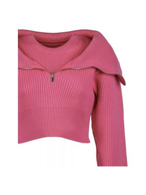 Suéter de cuello redondo Jacquemus rosa