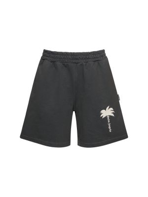 Shorts en coton Palm Angels gris