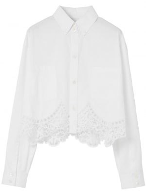 Nėriniuota marškiniai Burberry balta