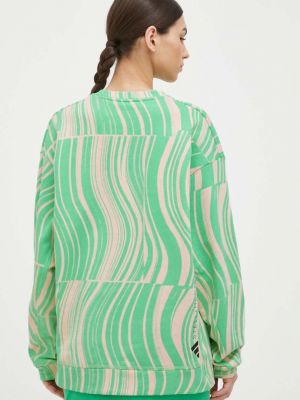 Hanorac cu fermoar din bumbac Adidas By Stella Mccartney verde