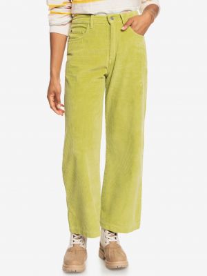 Menčestrové nohavice Roxy zelená
