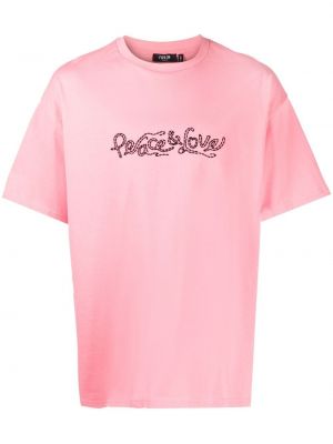 Hímzett póló Five Cm rózsaszín
