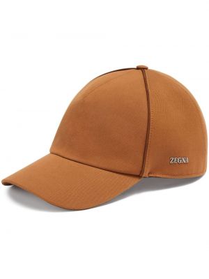 Medvilninis kepurė su snapeliu Zegna ruda