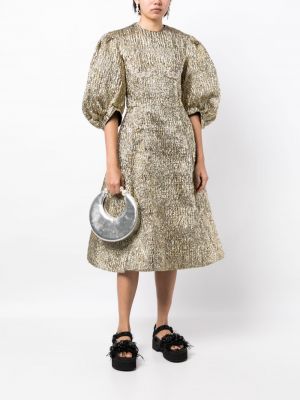 Sukienka midi z kryształkami Simone Rocha złota