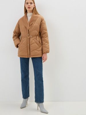 Утепленная демисезонная куртка Lawinter коричневая