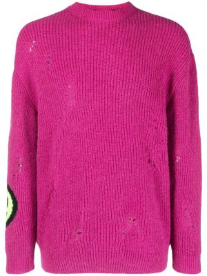 Пуловер с протрити краища Barrow розово