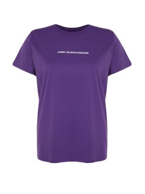 Adīti t-krekls Trendyol violets