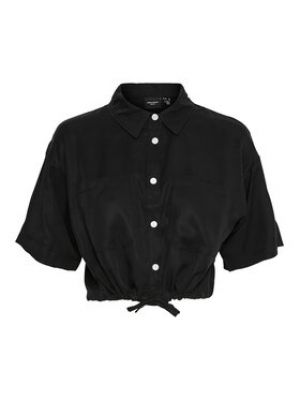 Priliehavá košeľa Vero Moda čierna