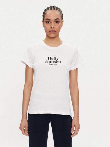Koszulka bawełniana Helly Hansen biała
