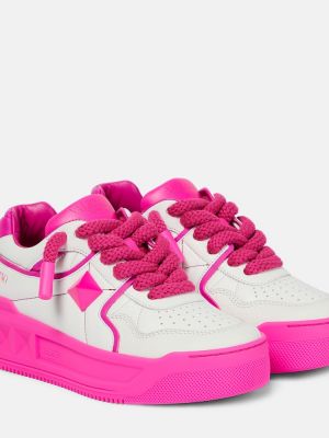 Sneakerși din piele Valentino Garavani roz