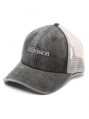 Siuvinėtas kepurė su snapeliu (di)vision juoda