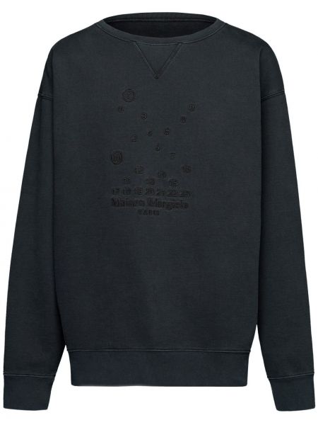 Medvilninis siuvinėtas džemperis Maison Margiela juoda