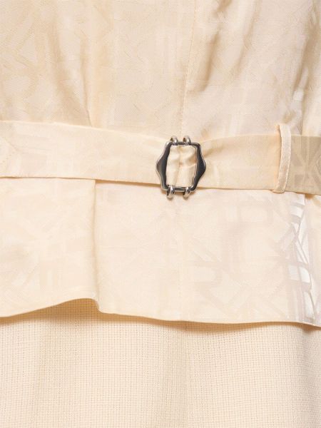 Jedwabna lniana sukienka bez rękawów Ralph Lauren Collection