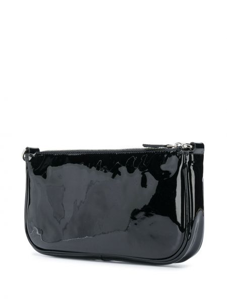 Lakovaná kožená kabelka By Far černá