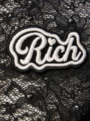Čipkovaný top Alessandra Rich čierna