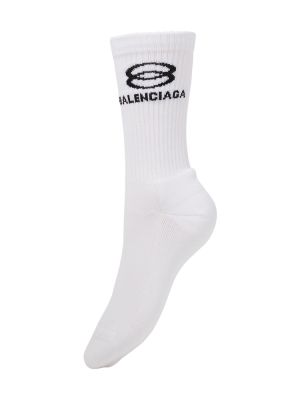 Bavlněné ponožky Balenciaga bílé