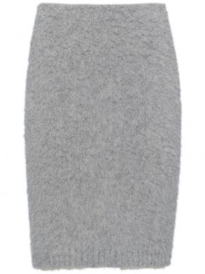 Pletená kašmírová sukňa Prada sivá