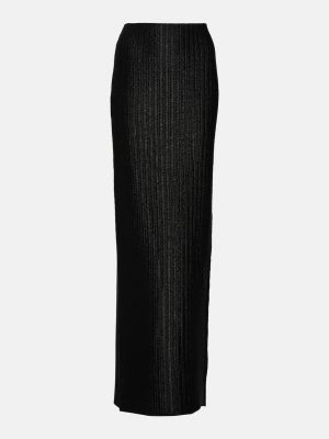 Хлопковая длинная юбка Tom Ford черная