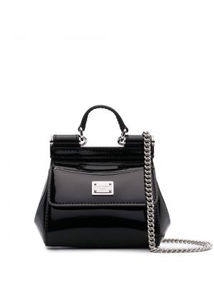 Bőr táska Dolce & Gabbana fekete
